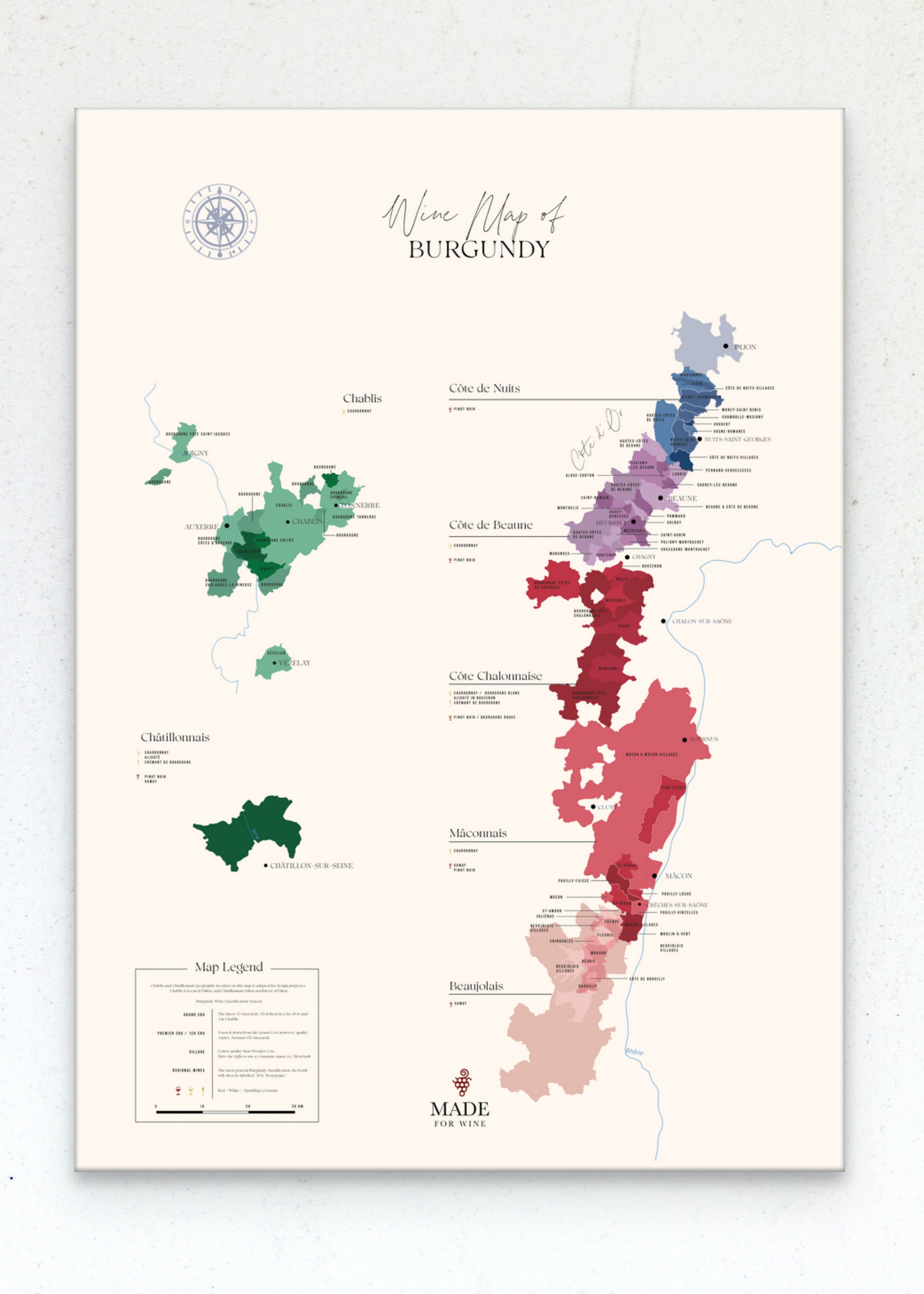 N°1 Wines of Burgundy - Wine Map
