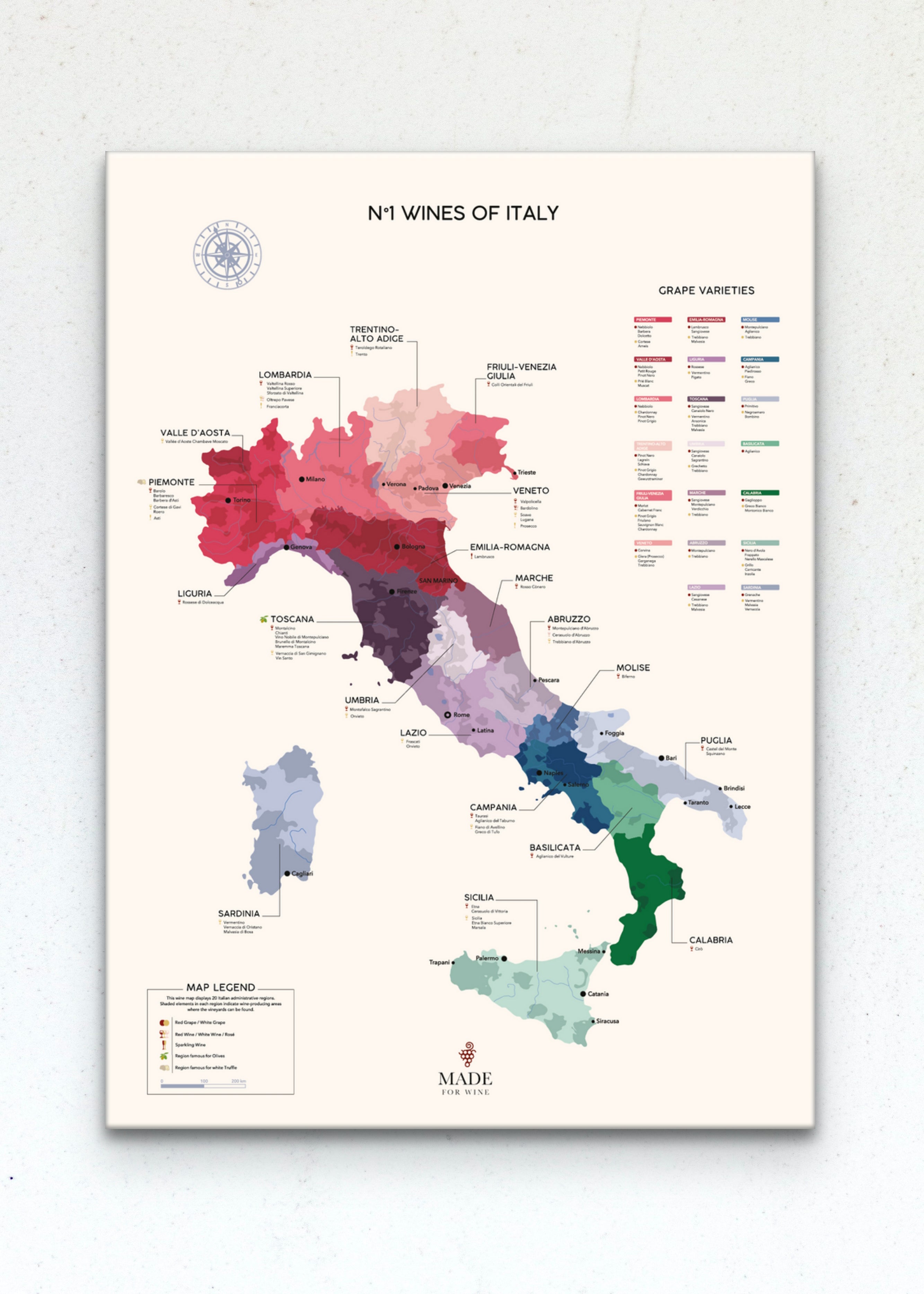 Nº1 Wines Of Italy - Wine Map