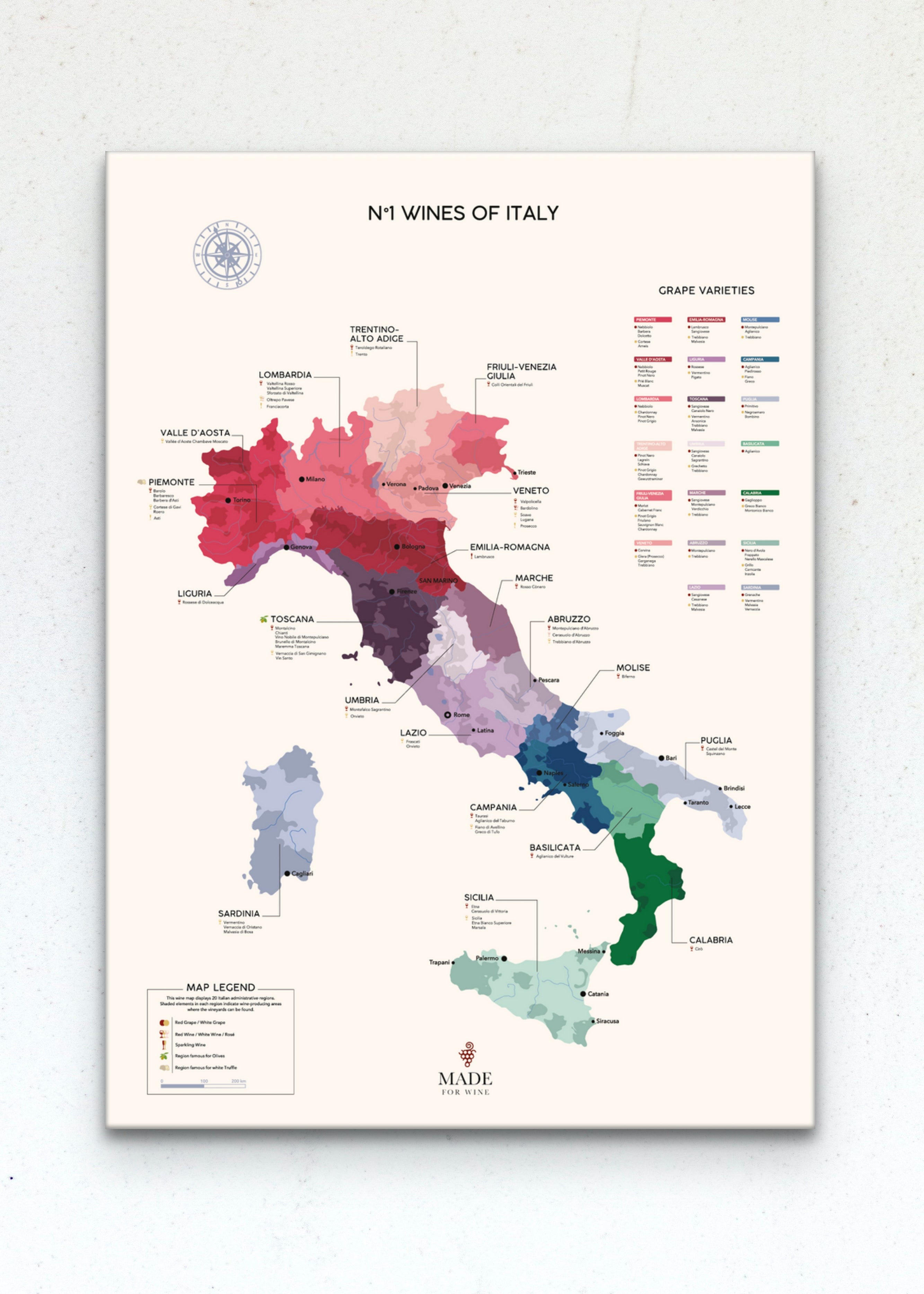 Italian Vineyards Map